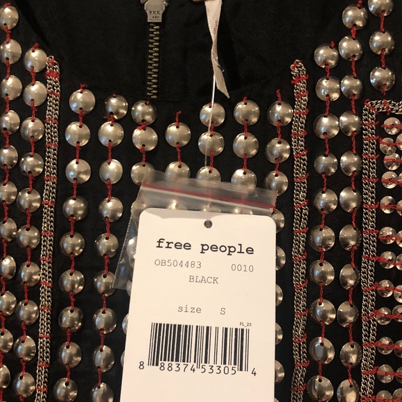 Free People Beaded Dress sz S NWT - Picture 2 of 4